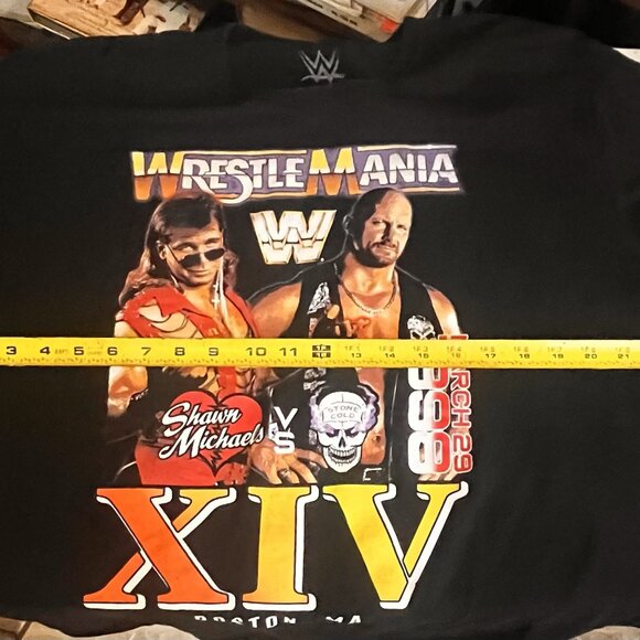 Vintage WWE WrestleMania XIV T-Shirt 1998 Shawn Michaels vs Stone Cold XL Boston - Picture 5 of 5